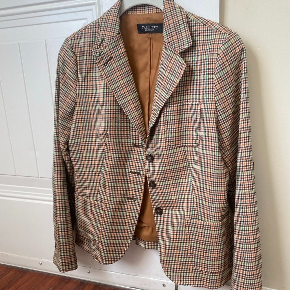 Brown Plaid Talbots Sports Jacket